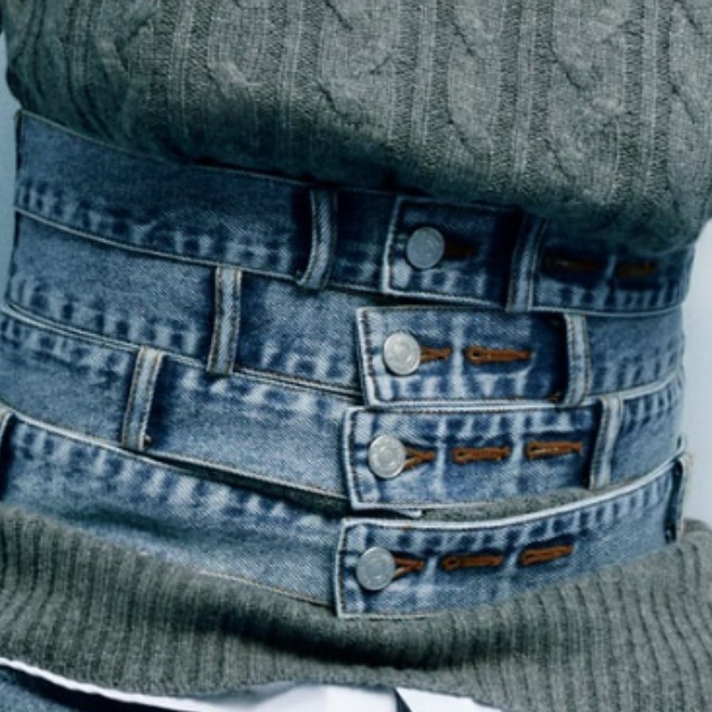 NWT SPECIAL EDITION Denim Waistline Belt, 32 - Picture 4 of 7
